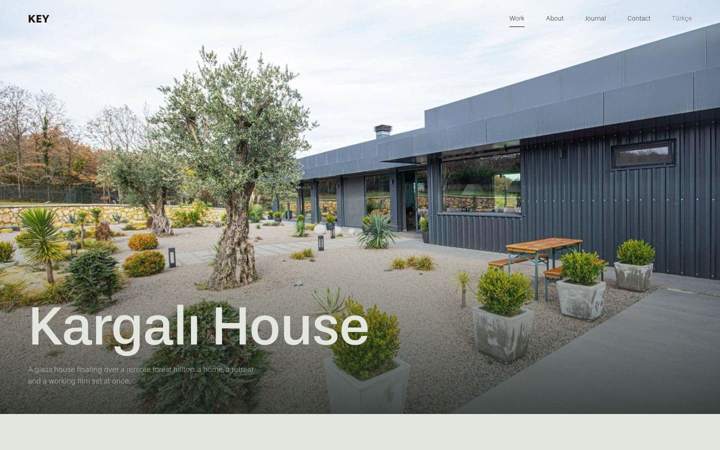KEY studio project page for Kargalı House